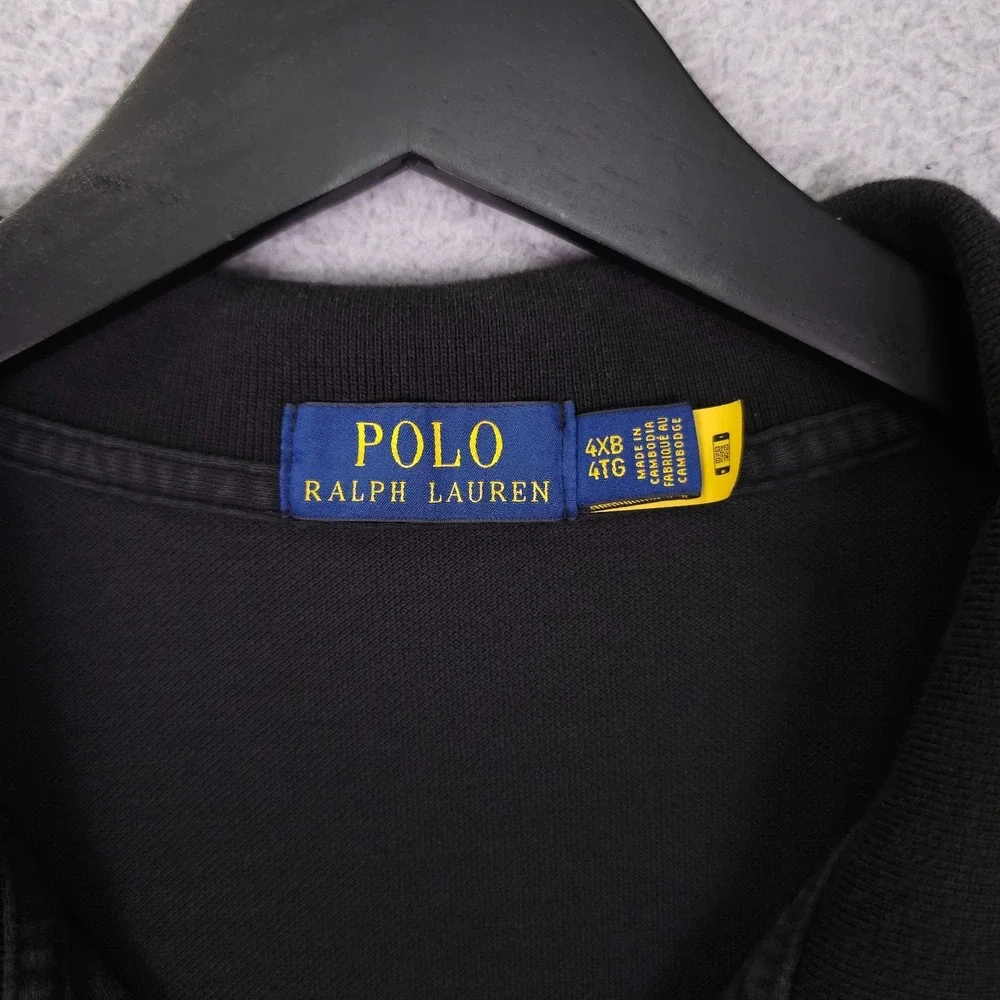 Polo Ralph Lauren Polo Shirt Mens 4XB Black Big Pony Embroidered Logo #3